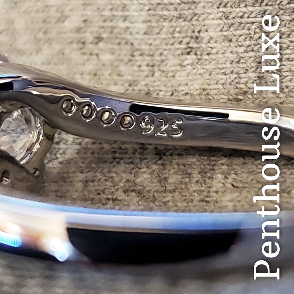 🔥 CLEARANCE! White Sapphire Bypass Swirl Ring - Picture 5 of 8